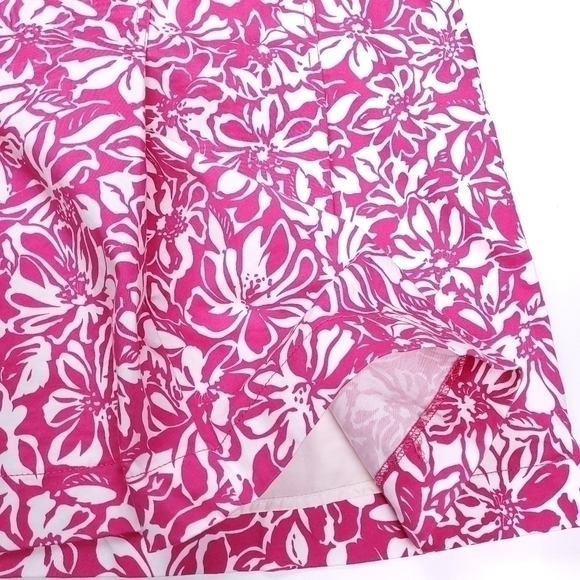 Worthington Stretch Pink White Floral Skirt Sz 12 - Picture 4 of 15